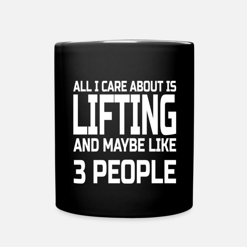 Care about lifting Bodybuilding - Tasse einfarbig - Schwarz