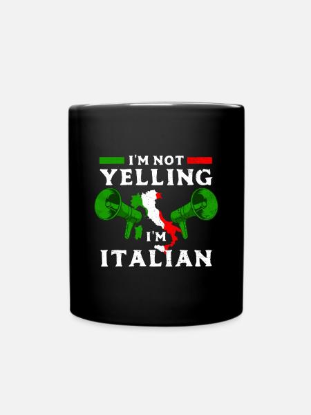 Je ne crie pas je suis italien - Mug uni - noir