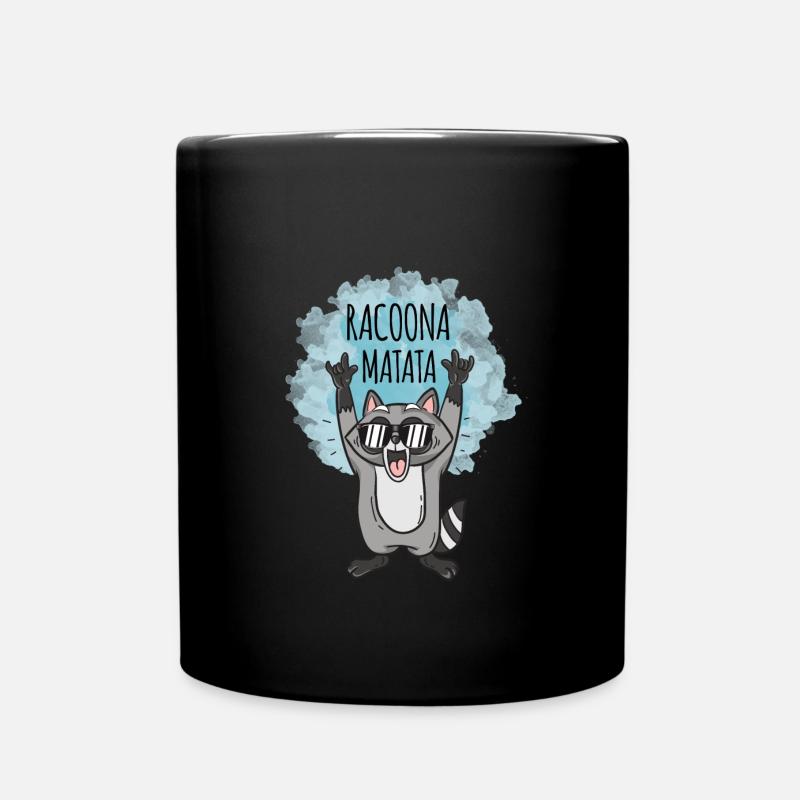 Cadeau de raton laveur drôle de raton laveur - Mug uni - noir