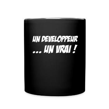 Un Développeur... un vrai ! - Full Colour Mug - black - Front