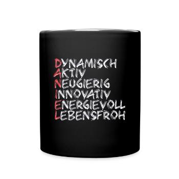 Daniel - Tasse einfarbig - Schwarz - Vorne