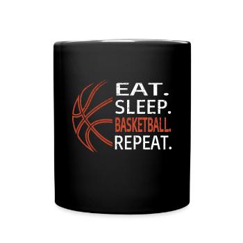 Eat Sleep Basketball Repeat Basketball Player - Full Colour Mug - black - Front