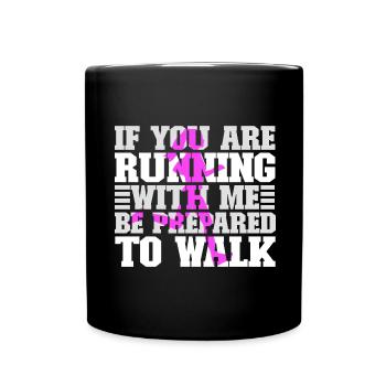 Langsam Laufen Joggen - Slow Runner - Tasse einfarbig - Schwarz - Vorne