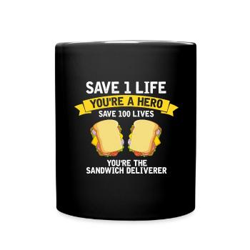 Food Makers Grill BBQ Sandwich Grill Maître - Mug uni - noir - Devant