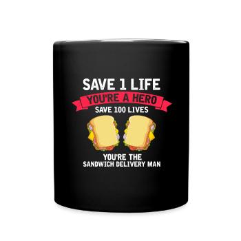 Food Makers Grill BBQ Sandwich Grill Maître - Mug uni - noir - Devant
