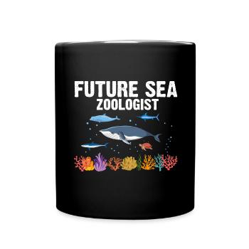 Future Zooologist Zooology Marine Biologist Sea - Full Colour Mug - black - Front