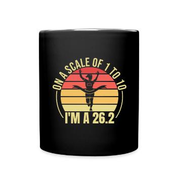 26.2 Meilen Marathon - Marathonläufer - Tasse einfarbig - Schwarz - Vorne