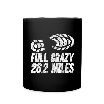 26.2 Meilen Marathon - Marathonläufer - Tasse einfarbig - Schwarz - Vorne