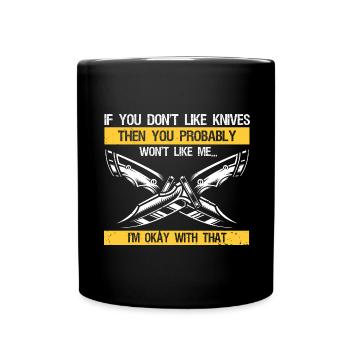 Collectionneur de couteaux Designs Messerfan Knife Maker - Mug uni - noir - Devant