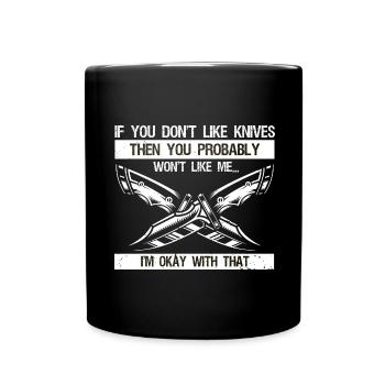 Knife Collector Designs Messerfan Knife Maker - Full Colour Mug - black - Front
