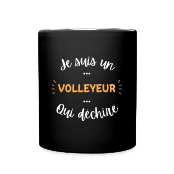 Je suis un volleyeur qui déchire - Mug uni - noir - Devant