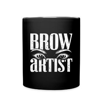Make Up Artist Geschenk Beauty Brow Artist - Tasse einfarbig - Schwarz - Vorne