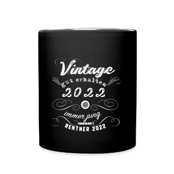 rentner 2022,rentner,vintage,gut erhalten, germany - Tasse einfarbig - Schwarz - Vorne