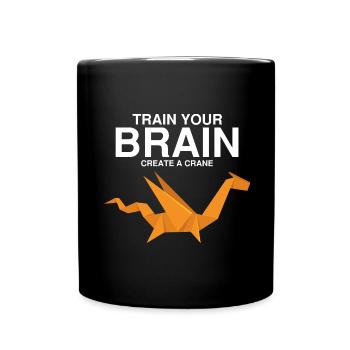 Conception d'origami japonais et origami kirigami - Mug uni - noir - Devant