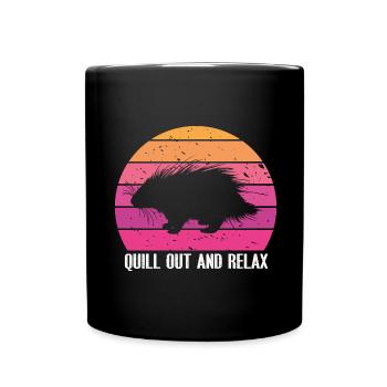 Stachelschweine Designs für Tierliebhaber Nagetier - Tasse einfarbig - Schwarz - Vorne