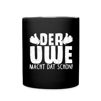 Uwe - Tasse einfarbig - Schwarz - Vorne