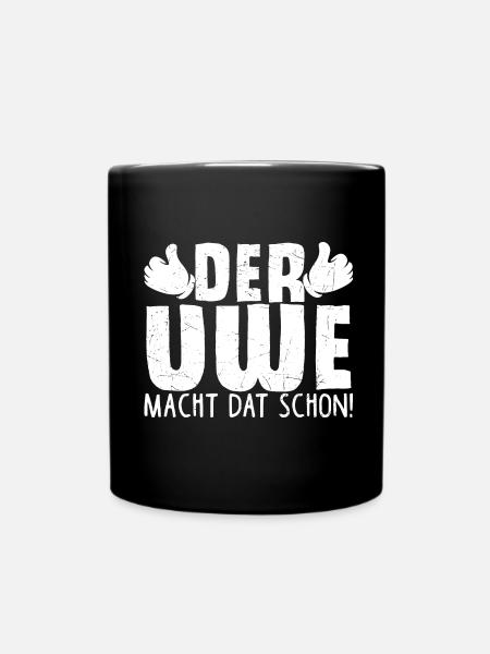 Uwe - Tasse einfarbig - Schwarz