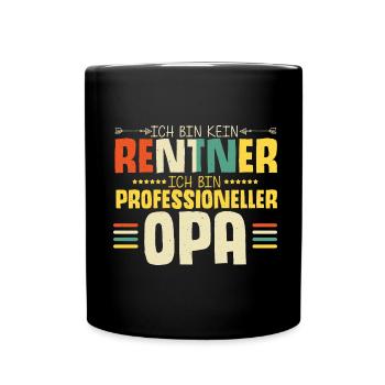 Lustiges Opa Geschenk - Tasse einfarbig - Schwarz - Vorne