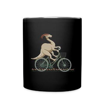 Parasaurolophus for dinosaurs and fosil hunters - Full Colour Mug - black - Front