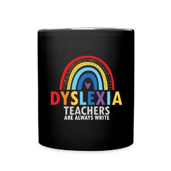 Legasthenie Bewusstsein und Legasthenie Lehrer - Tasse einfarbig - Schwarz - Vorne