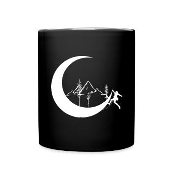 Moon - Mountains - Climbing - - Full Colour Mug - black - Front