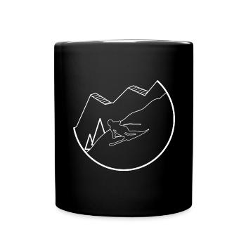 Skiing - (49) - Full Colour Mug - black - Front