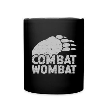 Lustiges Australischer Wombat Spruch - Tasse einfarbig - Schwarz - Vorne