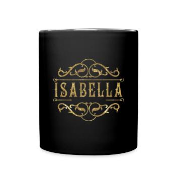 Isabella gold - Full Colour Mug - black - Front