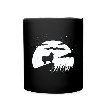 Finnischer Lapphund und Berghund - Tasse einfarbig - Schwarz - Vorne