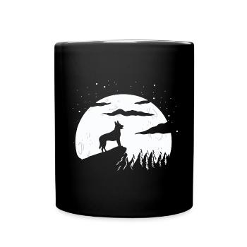 Holländischer Schäferhund und Berghund - Tasse einfarbig - Schwarz - Vorne
