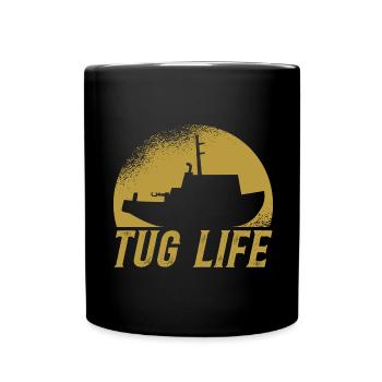Schlepper Schleppboot Tug Life - Mug uni - noir - Devant