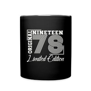 Born 1978 45th birthday Gift man/ woman - Full Colour Mug - black - Front