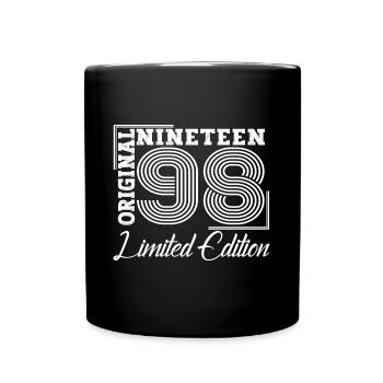 Né 1998 25ème anniversaire Cadeau homme / femme - Mug uni - noir - Devant