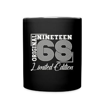 Born 1968 55th birthday Gift man/ woman - Full Colour Mug - black - Front