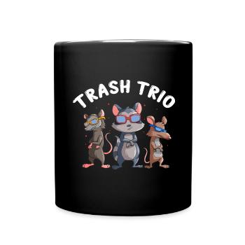 Opossum Design for raccoon fans and marsupial - Full Colour Mug - black - Front