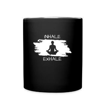 Inhale Exhale - Tasse einfarbig - Schwarz - Vorne