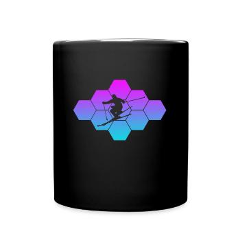 skiing - Tasse einfarbig - Schwarz - Vorne