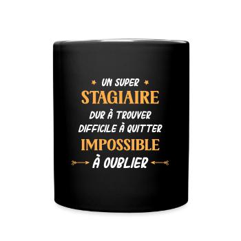 Super stagiaire - Mug uni - noir - Devant