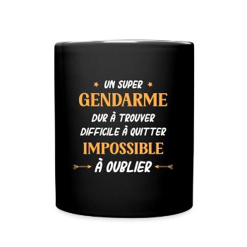 Super gendarme - Mug uni - noir - Devant