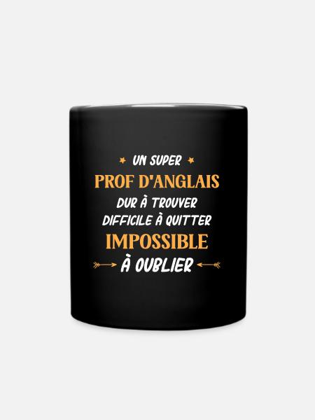 Super prof d'anglais - Mug uni - noir