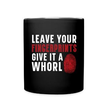 Laissez vos empreintes digitales Laissez un - Mug uni - noir - Devant