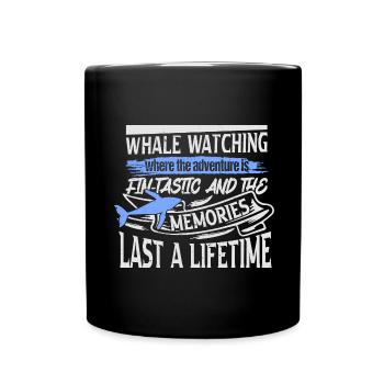 Conception de baleines à bosse pour l’océan, la mer, la baleine et les baleines - Mug uni - noir - Devant