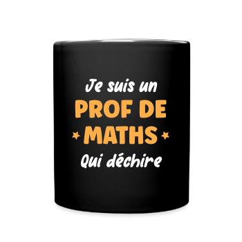 Prof de math - Mug uni - noir - Devant