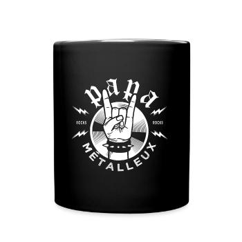 Papa Métalleux Métal music - Mug uni - noir - Devant