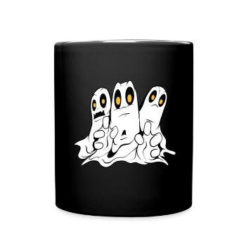Ghost Halloween Ghost Party - Full Colour Mug - black - Front