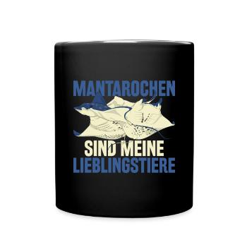 Lieblingstier Ozean Tier Geschenk Mantarochen - Tasse einfarbig - Schwarz - Vorne