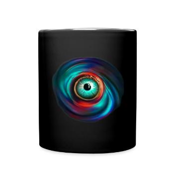 Auge in der höllischen Spirale - Tasse einfarbig - Schwarz - Vorne