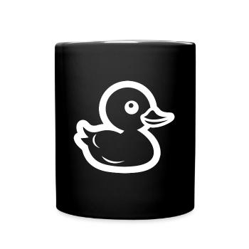 canard coloré - Mug uni - noir - Devant