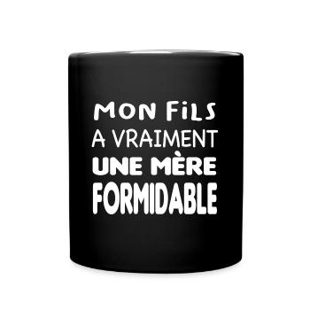 Mère formidable - Mug uni - noir - Devant
