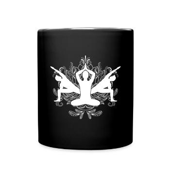 Spiritueller Yogi Zen Buddhismus Geschenk Yoga - Tasse einfarbig - Schwarz - Vorne